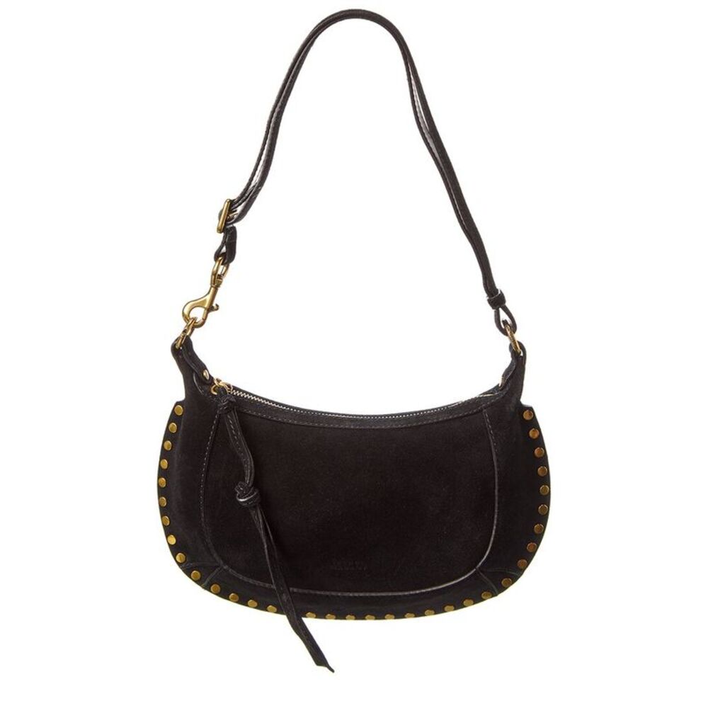 Isabel Marant Oskan Moon Suede Hobo Bag, Black